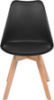 vidaXL - Eetkamerstoelen - 4 - st - kunststof - zwart