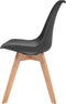 vidaXL - Eetkamerstoelen - 4 - st - kunststof - zwart
