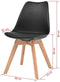 vidaXL - Eetkamerstoelen - 4 - st - kunststof - zwart