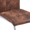vidaXL - Eetkamerstoelen - 4 - st - kunstsuède - bruin