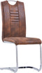 vidaXL - Eetkamerstoelen - 4 - st - kunstsuède - bruin