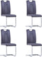 vidaXL - Eetkamerstoelen - 4 - st - kunstsuède - grijs