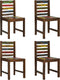 vidaXL - Eetkamerstoelen - 4 - st - massief - gerecycled - hout