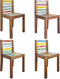 vidaXL - Eetkamerstoelen - 4 - st - massief - gerecycled - hout
