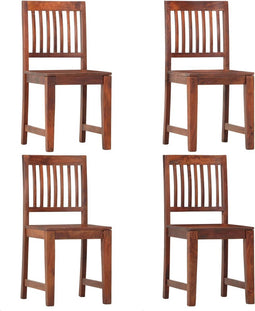vidaXL - Eetkamerstoelen - 4 - st - massief - mangohout