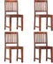 vidaXL - Eetkamerstoelen - 4 - st - massief - mangohout
