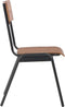 vidaXL - Eetkamerstoelen - 4 - st - massief - multiplex - staal - bruin