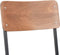 vidaXL - Eetkamerstoelen - 4 - st - massief - multiplex - staal - bruin