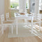 vidaXL - Eetkamerstoelen - 4 - st - massief - rubberwood - en - fluweel - wit