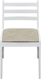 vidaXL - Eetkamerstoelen - 4 - st - massief - rubberwood - en - fluweel - wit