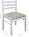 vidaXL - Eetkamerstoelen - 4 - st - massief - rubberwood - en - fluweel - wit
