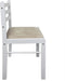vidaXL - Eetkamerstoelen - 4 - st - massief - rubberwood - en - fluweel - wit