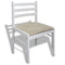 vidaXL - Eetkamerstoelen - 4 - st - massief - rubberwood - en - fluweel - wit