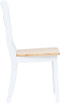 vidaXL - Eetkamerstoelen - 4 - st - massief - rubberwood - naturel - en - wit