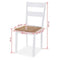 vidaXL - Eetkamerstoelen - 4 - st - massief - rubberwood - wit