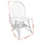 vidaXL - Eetkamerstoelen - 4 - st - massief - rubberwood - wit