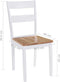 vidaXL - Eetkamerstoelen - 4 - st - massief - rubberwood - wit