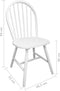 vidaXL - Eetkamerstoelen - 4 - st - massief - rubberwood - wit