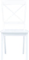 vidaXL - Eetkamerstoelen - 4 - st - massief - rubberwood - wit