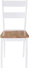 vidaXL - Eetkamerstoelen - 4 - st - massief - rubberwood - wit