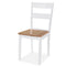 vidaXL - Eetkamerstoelen - 4 - st - massief - rubberwood - wit
