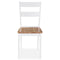 vidaXL - Eetkamerstoelen - 4 - st - massief - rubberwood - wit