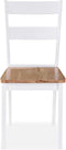 vidaXL - Eetkamerstoelen - 4 - st - massief - rubberwood - wit