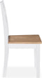 vidaXL - Eetkamerstoelen - 4 - st - massief - rubberwood - wit