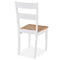 vidaXL - Eetkamerstoelen - 4 - st - massief - rubberwood - wit