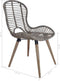 vidaXL - Eetkamerstoelen - 4 - st - natuurlijk - rattan - bruin