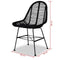 vidaXL - Eetkamerstoelen - 4 - st - natuurlijk - rattan - zwart