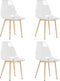 vidaXL - Eetkamerstoelen - 4 - st - PET - transparant