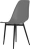 vidaXL - Eetkamerstoelen - 4 - st - PP - grijs