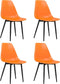 vidaXL - Eetkamerstoelen - 4 - st - PP - oranje