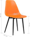 vidaXL - Eetkamerstoelen - 4 - st - PP - oranje