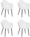 vidaXL - Eetkamerstoelen - 4 - st - PP - wit