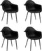 vidaXL - Eetkamerstoelen - 4 - st - PP - zwart