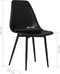 vidaXL - Eetkamerstoelen - 4 - st - PP - zwart