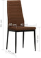 vidaXL - Eetkamerstoelen - 4 - st - stof - bruin