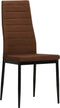 vidaXL - Eetkamerstoelen - 4 - st - stof - bruin