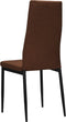 vidaXL - Eetkamerstoelen - 4 - st - stof - bruin