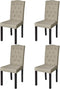 vidaXL - Eetkamerstoelen - 4 - st - stof - camel