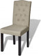 vidaXL - Eetkamerstoelen - 4 - st - stof - camel