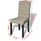 vidaXL - Eetkamerstoelen - 4 - st - stof - camel