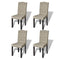 vidaXL - Eetkamerstoelen - 4 - st - stof - camel
