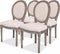 vidaXL - Eetkamerstoelen - 4 - st - stof - crèmekleurig