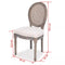 vidaXL - Eetkamerstoelen - 4 - st - stof - crèmekleurig
