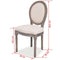 vidaXL - Eetkamerstoelen - 4 - st - stof - crèmekleurig