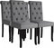 vidaXL - Eetkamerstoelen - 4 - st - stof - donkergrijs