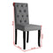 vidaXL - Eetkamerstoelen - 4 - st - stof - donkergrijs